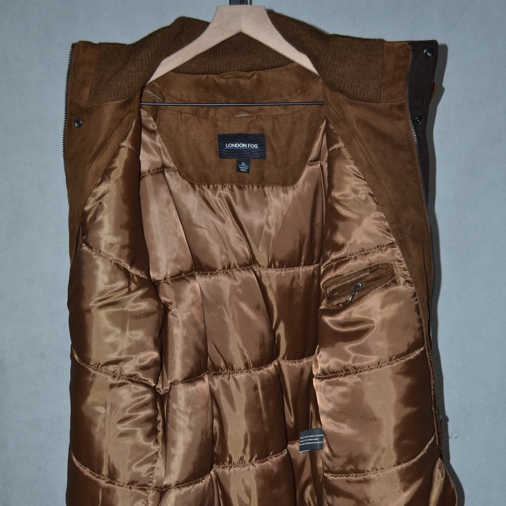 LONDON FOG BROWN SUEDE FOUR POCKETS  SIZE XL - Picture 4 of 5